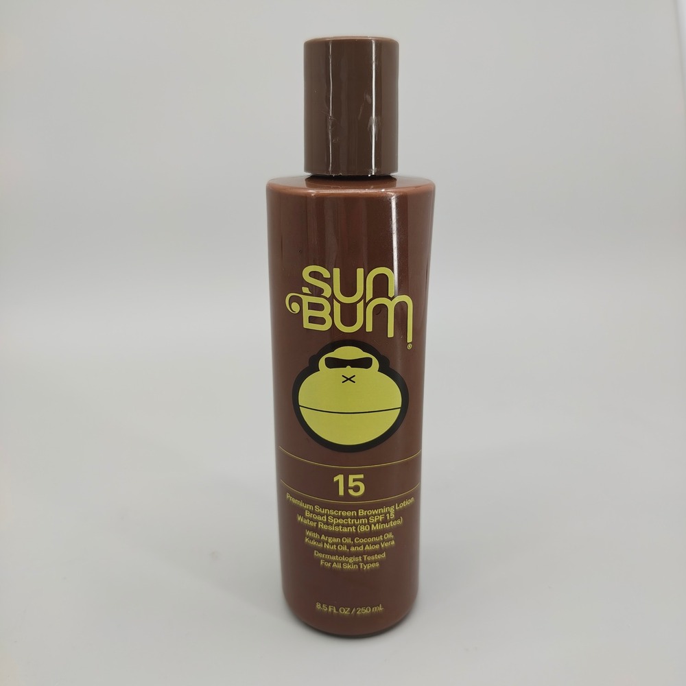 Sun Bum Premium Sunscreen Browning Lotion SPF 15 8.5oz Argan Coconut Oil NEW